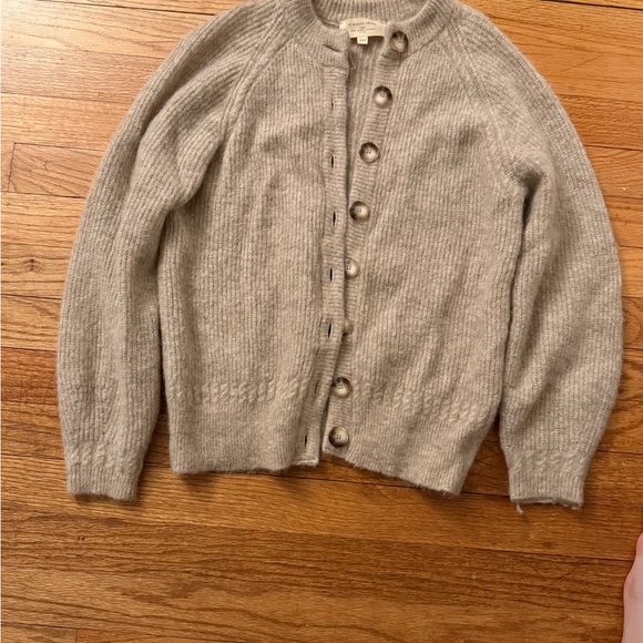 Sezane Gray Ribbed Cardigan - Picture 2 of 6